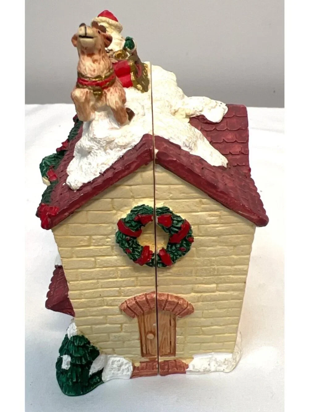Hinged Holiday Panoramas Santas House With Sleigh & Reindeer Christmas Decor